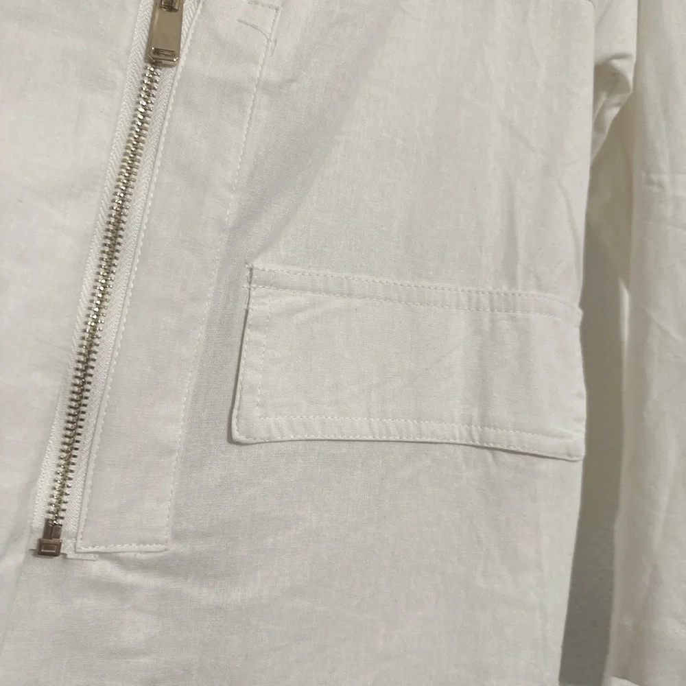 NWT*Set* Fashion Nova, ‘Still Workin’, Women's White Belted Jacket and Shorts - Picture 6 of 16